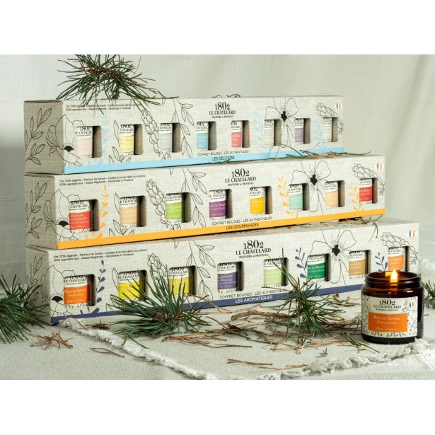 Boxes of 8  Authentics Candles - "Les Délicates"