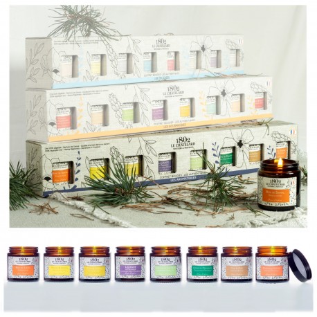 Boxes of 8  Authentics Candles - "Les Aromatiques"