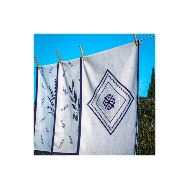 Kitchen linen, Lavender flowers pattern
