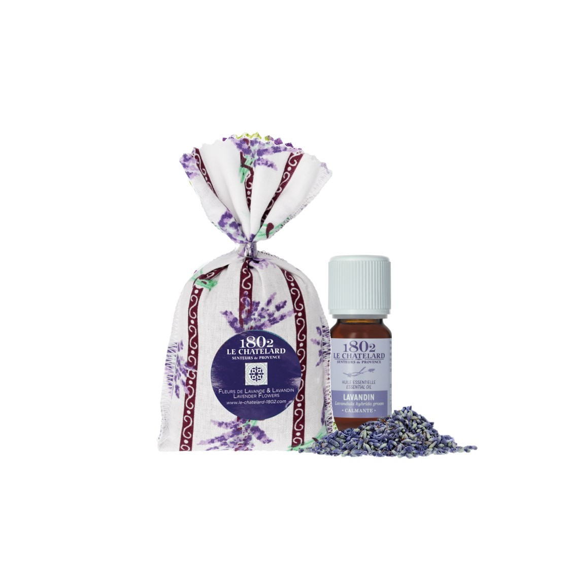 Set of 1 Lavender & Lavandin Sachet Lavender and 1 essential oil