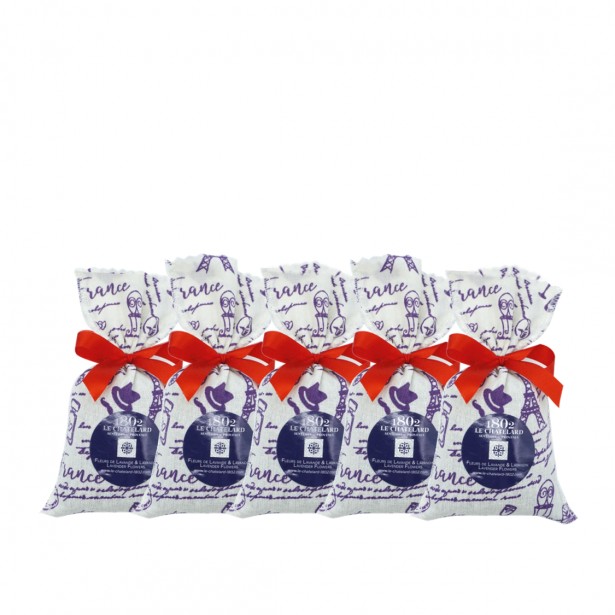 LOT DE 5 SACHETS LAVANDE & LAVANDIN COLLECTION LAVANDE