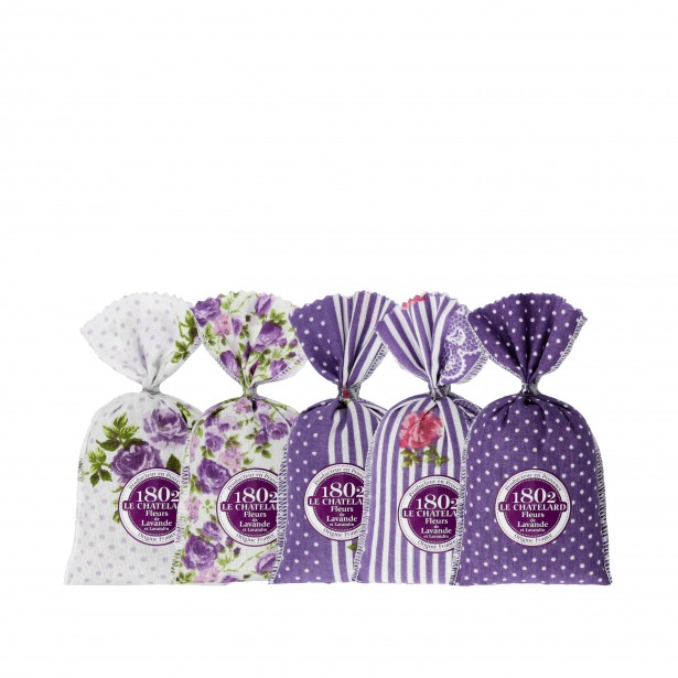 SET OF 5 Lavender & Lavandin Sachets LUBERON