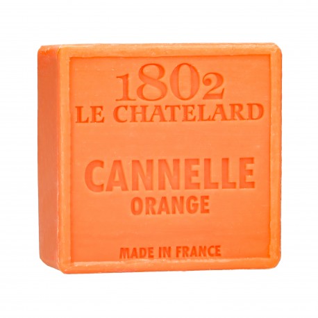 Savon Carré 100 g CANNELLE ORANGE - SANS PALME