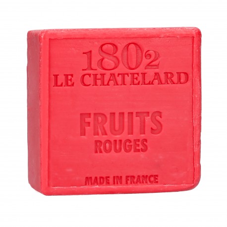 Savon Carré 100 g FRUITS ROUGES - SANS PALME