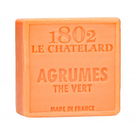 Savon Carré 100 g AGRUMES THE VERT - SANS PALME