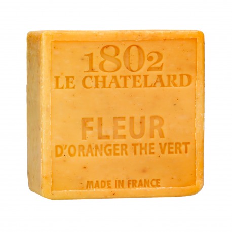 Square Soap 100 g ORANGE BLOSSOM GREEN TEA - Palm Oil Free