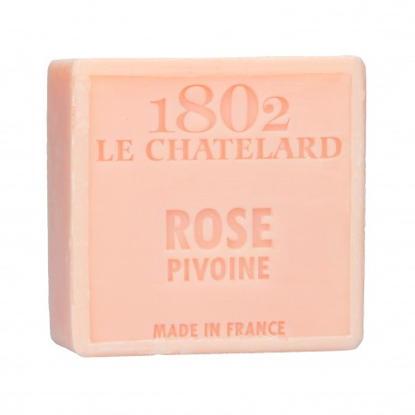 Savon Carré 100 g ROSE PIVOINE  - SANS PALME