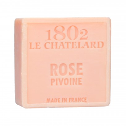 Savon Carré 100 g ROSE PIVOINE  - SANS PALME