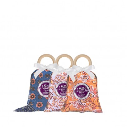 SET OF 3 Sachets 18 g Lavender & Lavandin with ring 