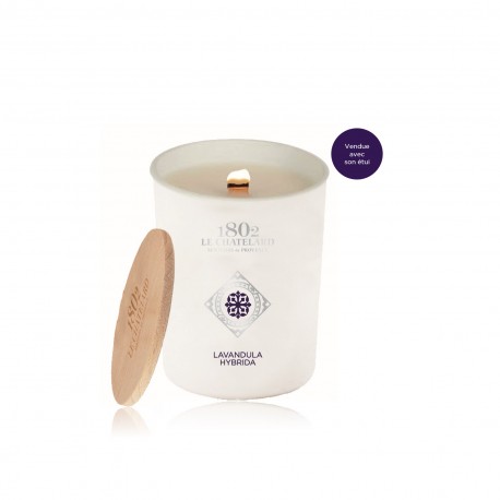 SCENTED CANDLE 200 g IN MATT WHITE GLASS - Lavender