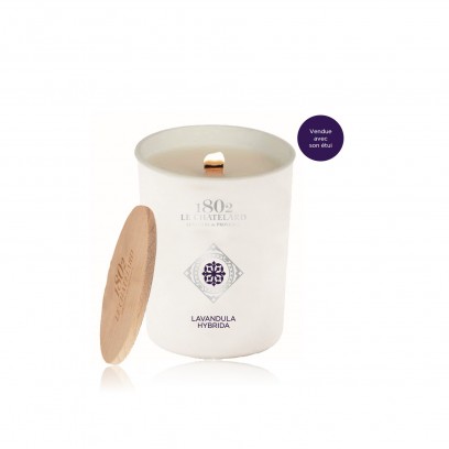 SCENTED CANDLE 200 g IN MATT WHITE GLASS - Lavender
