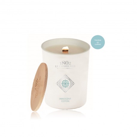 SCENTED CANDLE 200 g IN MATT WHITE GLASS - COTTON