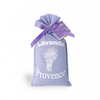 EMBROIDERED LIN SACHET 25G - LAVENDER & LAVANDIN FLOWERS